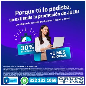 Porque tu lo pediste se extiende la promoción de Julio 2020